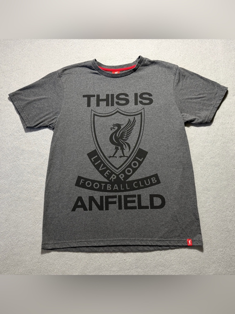 Liverpool FC This Is Anfield T-Shirt Men’s Large Charcoal Gray Soccer Football